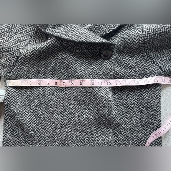 Ellen Tracy Chevron Wool Blend Sweater Jacket Size Large - Picture 9 of 11